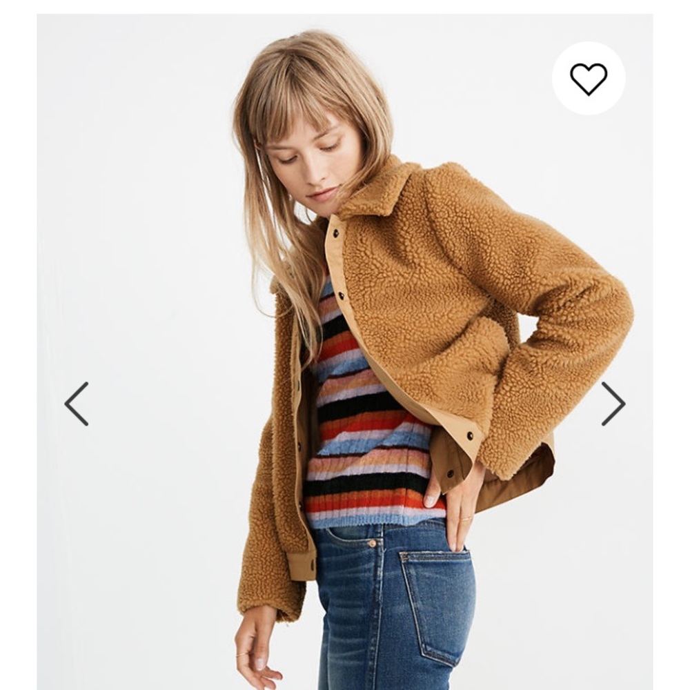 Madewell Sherpa Portland Jacket in Camel